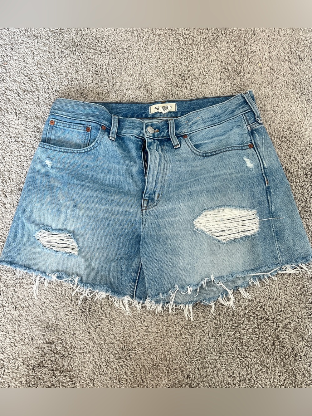 Madewell Relaxed Mid-Length Denim Shorts Sz 29 Classic Casual Summer